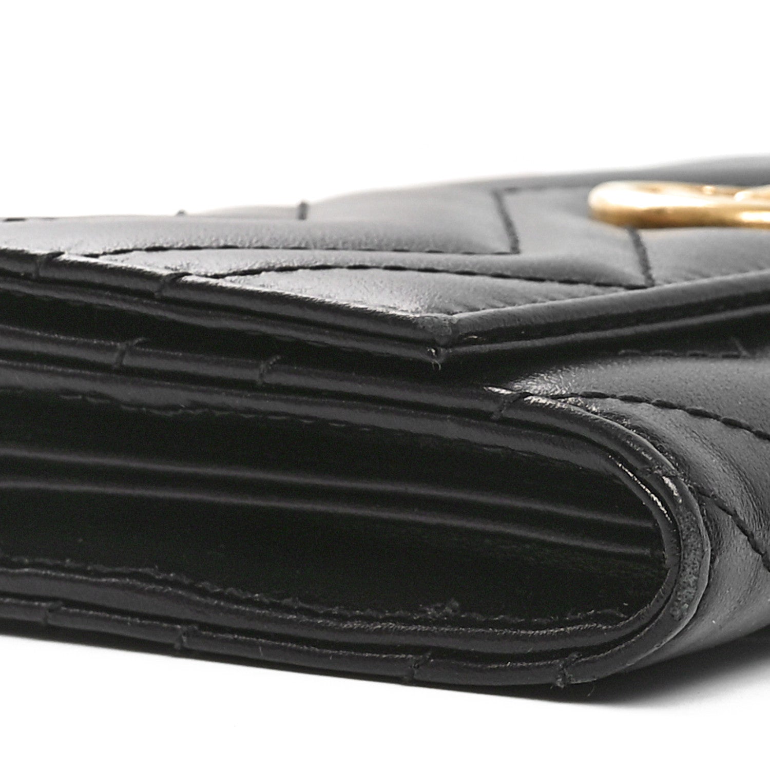 Gucci Calfskin Matelasse GG Marmont Continental Wallet Black 9 of 10