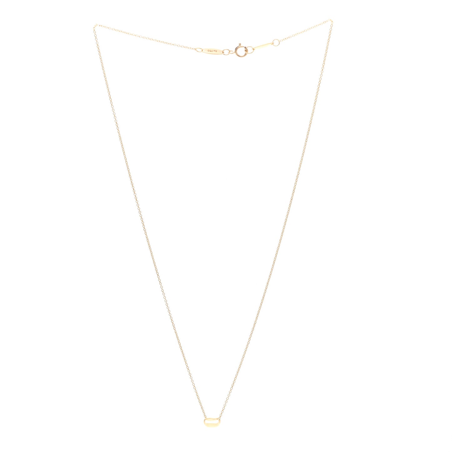 18K Yellow Gold 6.5mm Elsa Peretti Bean Pendant Necklace