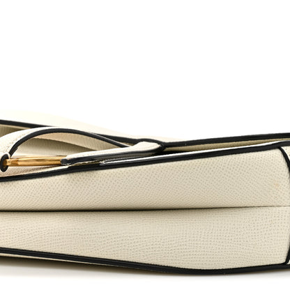 Christian Dior Grained Calfskin Saddle Bag White 9 of 18
