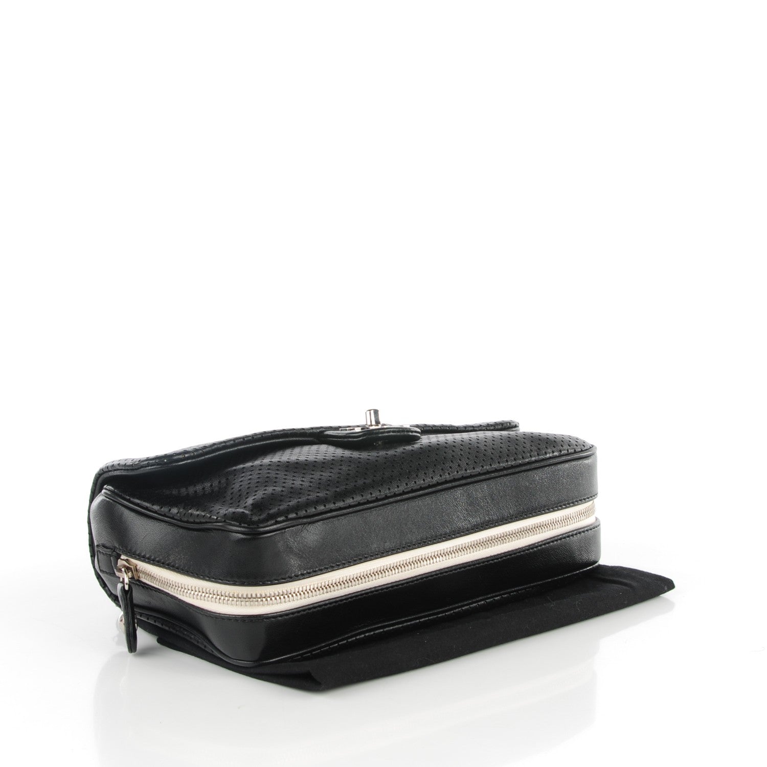 Chanel Lambskin Perforated Medium Baseball Spirit Flap Black 4 of 8
