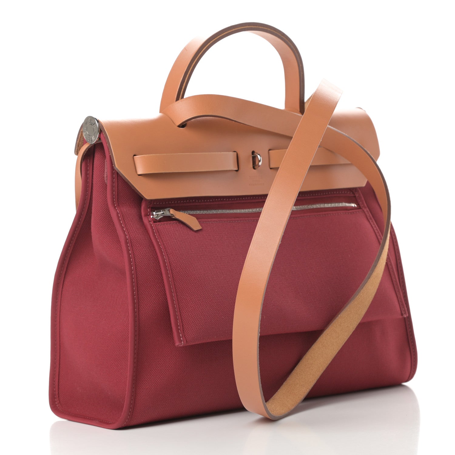 Hermes Vache Hunter Toile Herbag Zip 31 PM Rubis 4 of 14