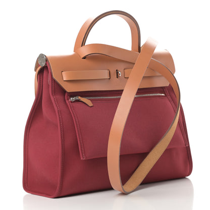 Hermes Vache Hunter Toile Herbag Zip 31 PM Rubis 4 of 14