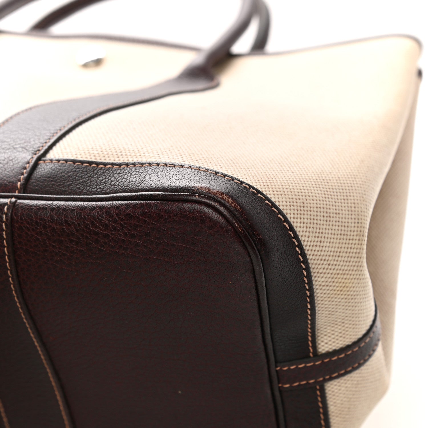 Hermes Buffle Skipper Toile Garden Party 36 MM Tote Marron Fonce 11 of 14