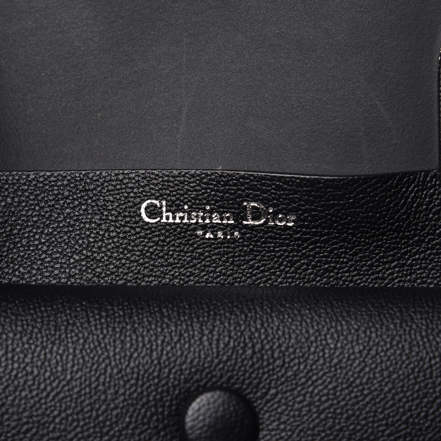 Christian Dior Supple Grained Calfskin Large Open Bar Tote Black 7 of 10