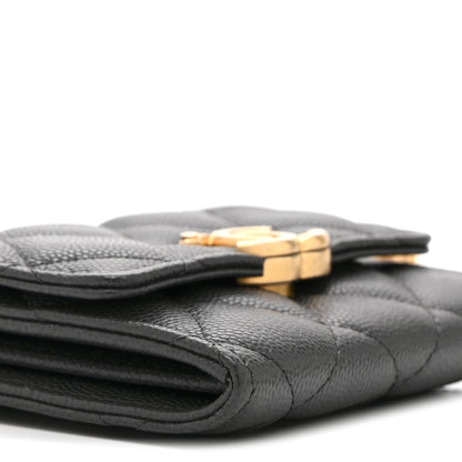 Chanel Caviar Quilted Bracelet On Chain Clutch Grey 8 of 10