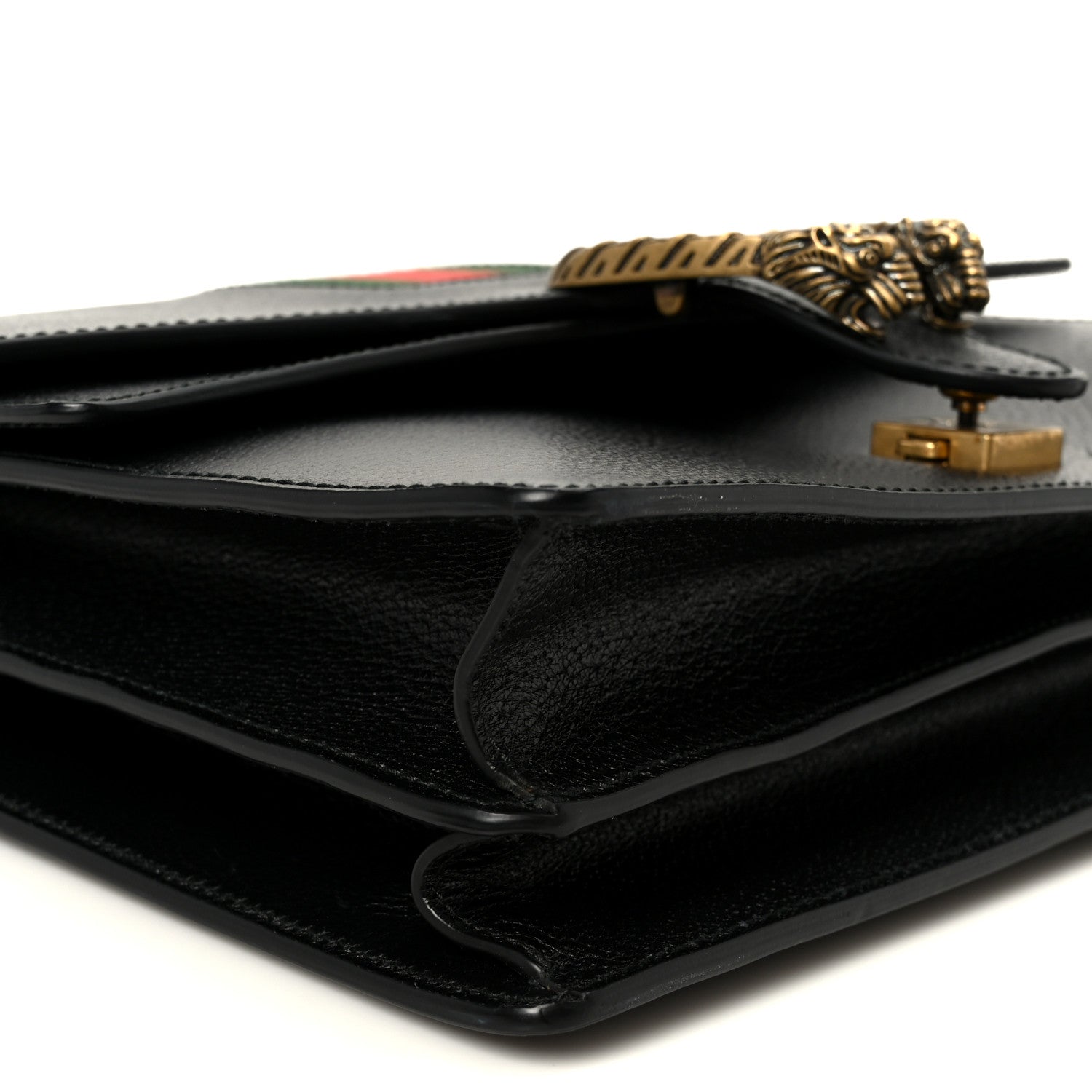 Gucci Calfskin Web Medium Dionysus Shoulder Bag Black 11 of 12