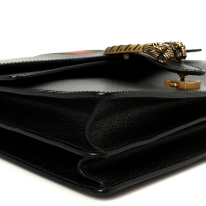 Gucci Calfskin Web Medium Dionysus Shoulder Bag Black 11 of 12