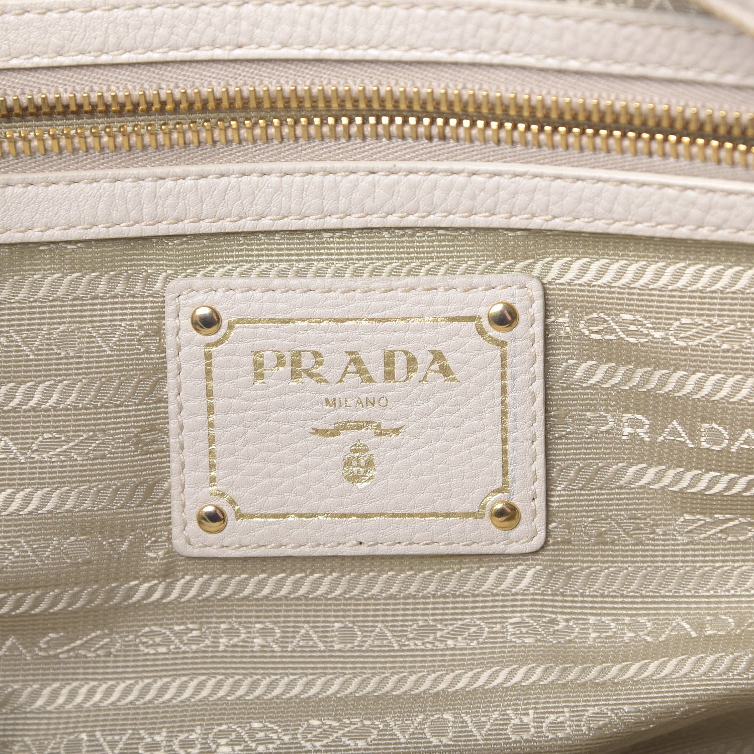 Prada Vitello Daino Top Handle Shoulder Bag Talco 6 of 12