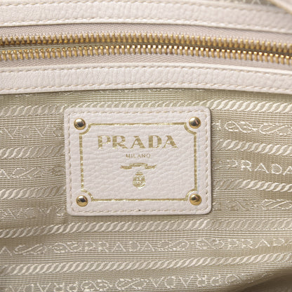 Prada Vitello Daino Top Handle Shoulder Bag Talco 6 of 12