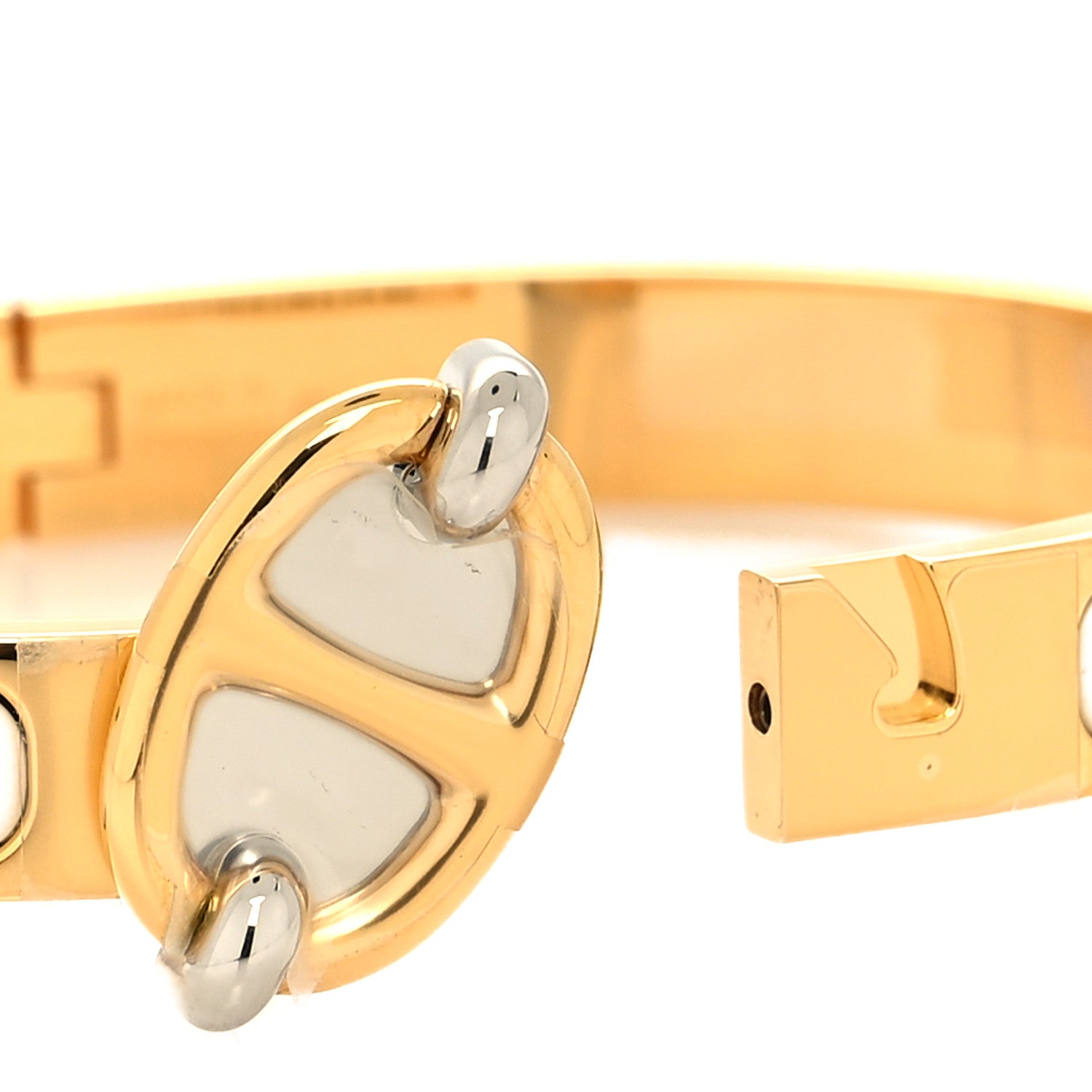 Hermes Enamel Mini Farandole Clic Chaine D'Ancre Bracelet Creme 5 of 5