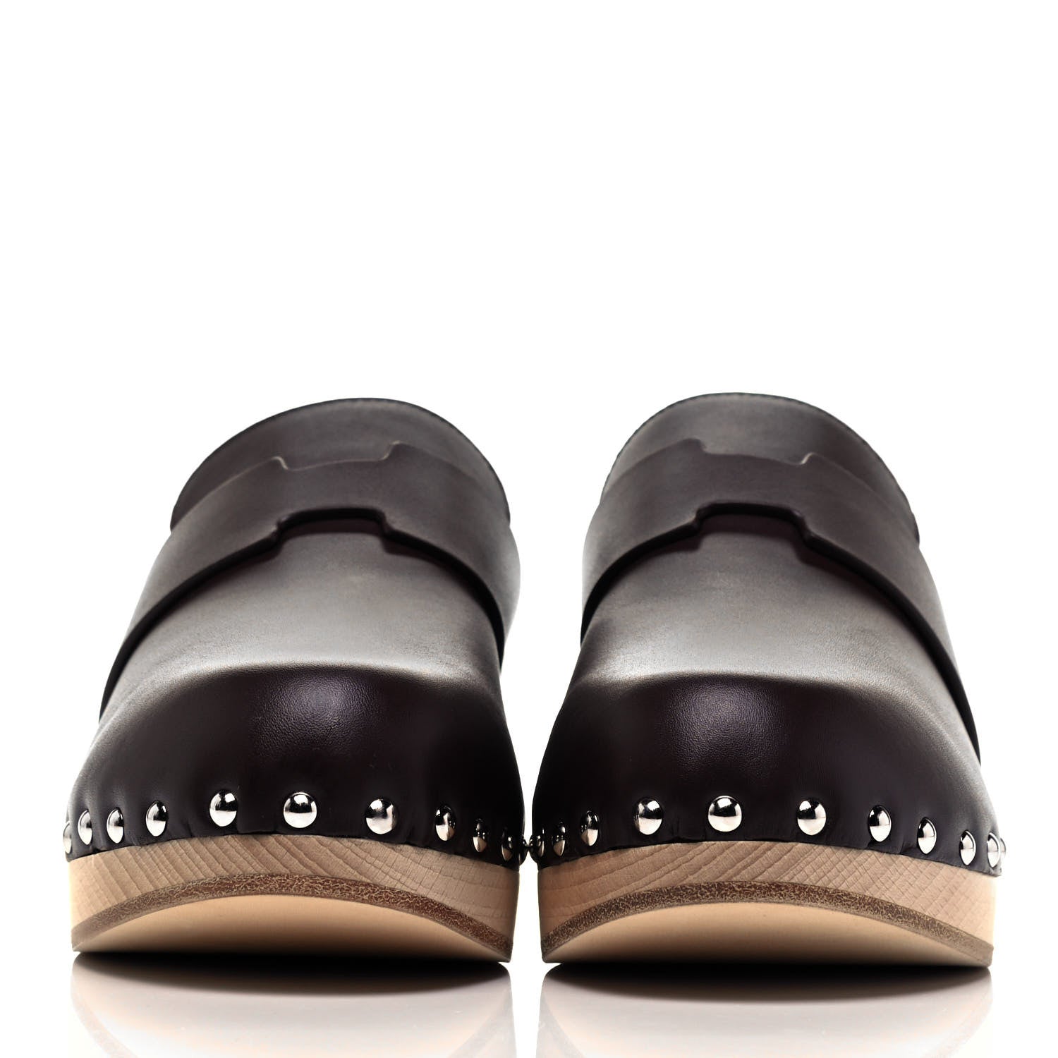 Hermes Calfskin Calya Mules 37 Cafe 2 of 8