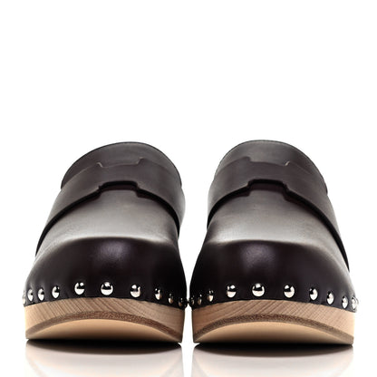 Hermes Calfskin Calya Mules 37 Cafe 2 of 8