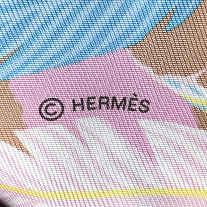 Hermes Silk Jaguar Quetzal Twilly Rose Beige Orange 4 of 5