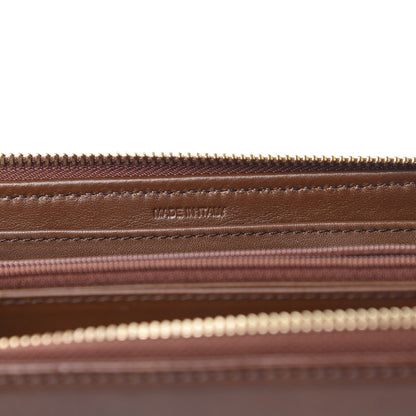Burberry House Check Bridle Calfskin Ziggy Zip Around Wallet Dark Tan 7 of 12