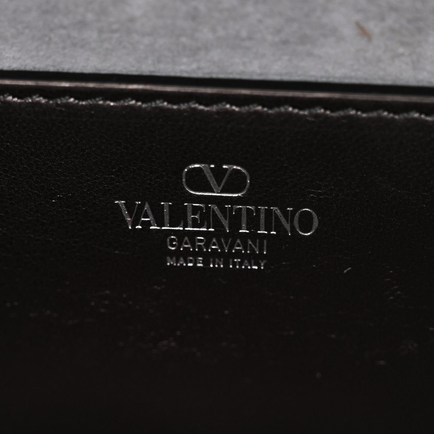 Crystal Suede Enamel Vlogo Small Loco Shoulder Bag Silver