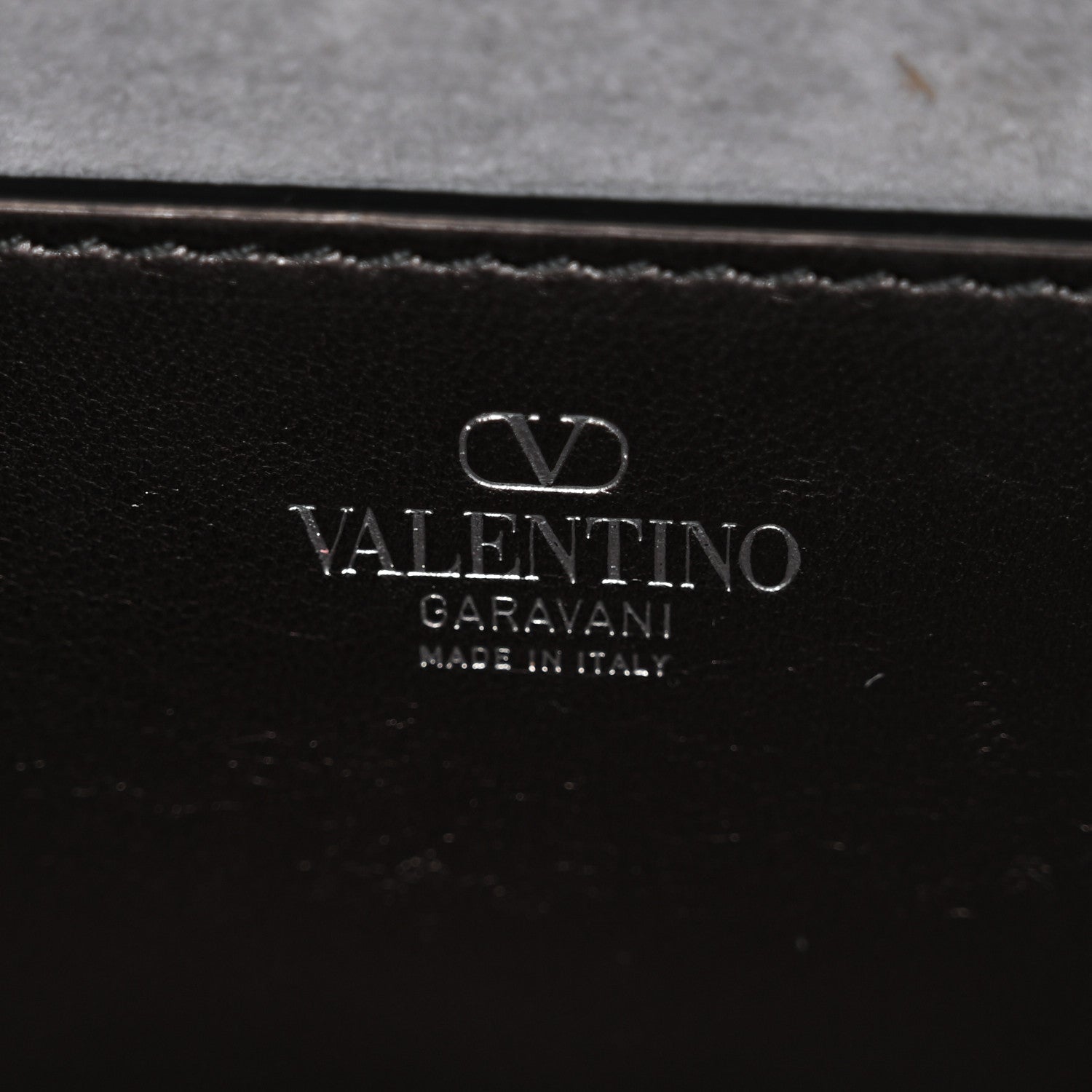 Valentino Garavani Crystal Suede Enamel Vlogo Small Loco Shoulder Bag Silver 6 of 12