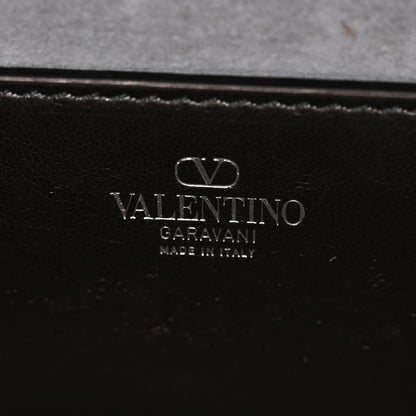 Valentino Garavani Crystal Suede Enamel Vlogo Small Loco Shoulder Bag Silver 6 of 12