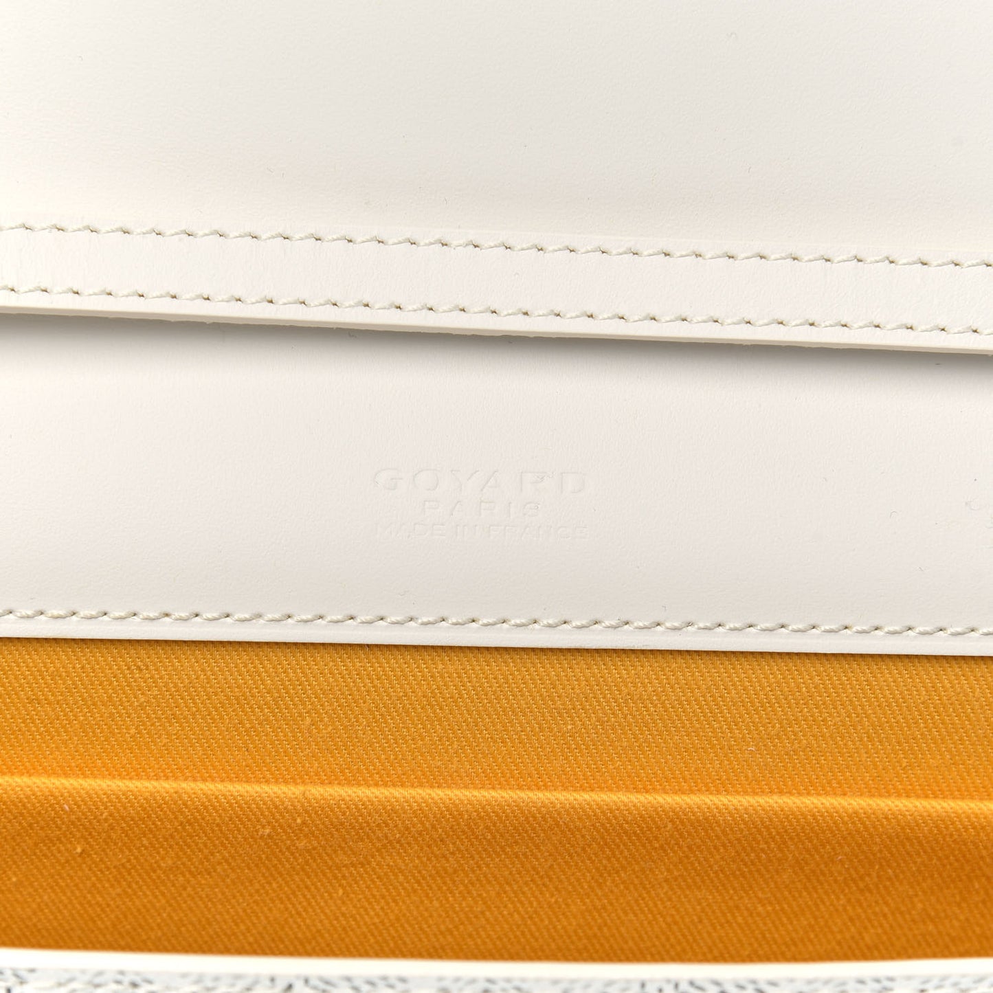 Goyardine Monte Carlo Bois Clutch With Strap White