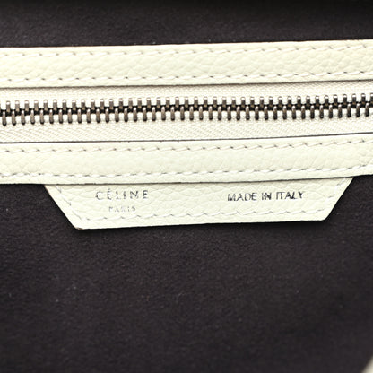 Celine Drummed Calfskin Mini Luggage Pebble Grey 6 of 12
