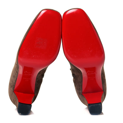 Christian Louboutin Veau Velours Tiagadaboot 70 Ankle Boots 40 Cognac 5 of 7