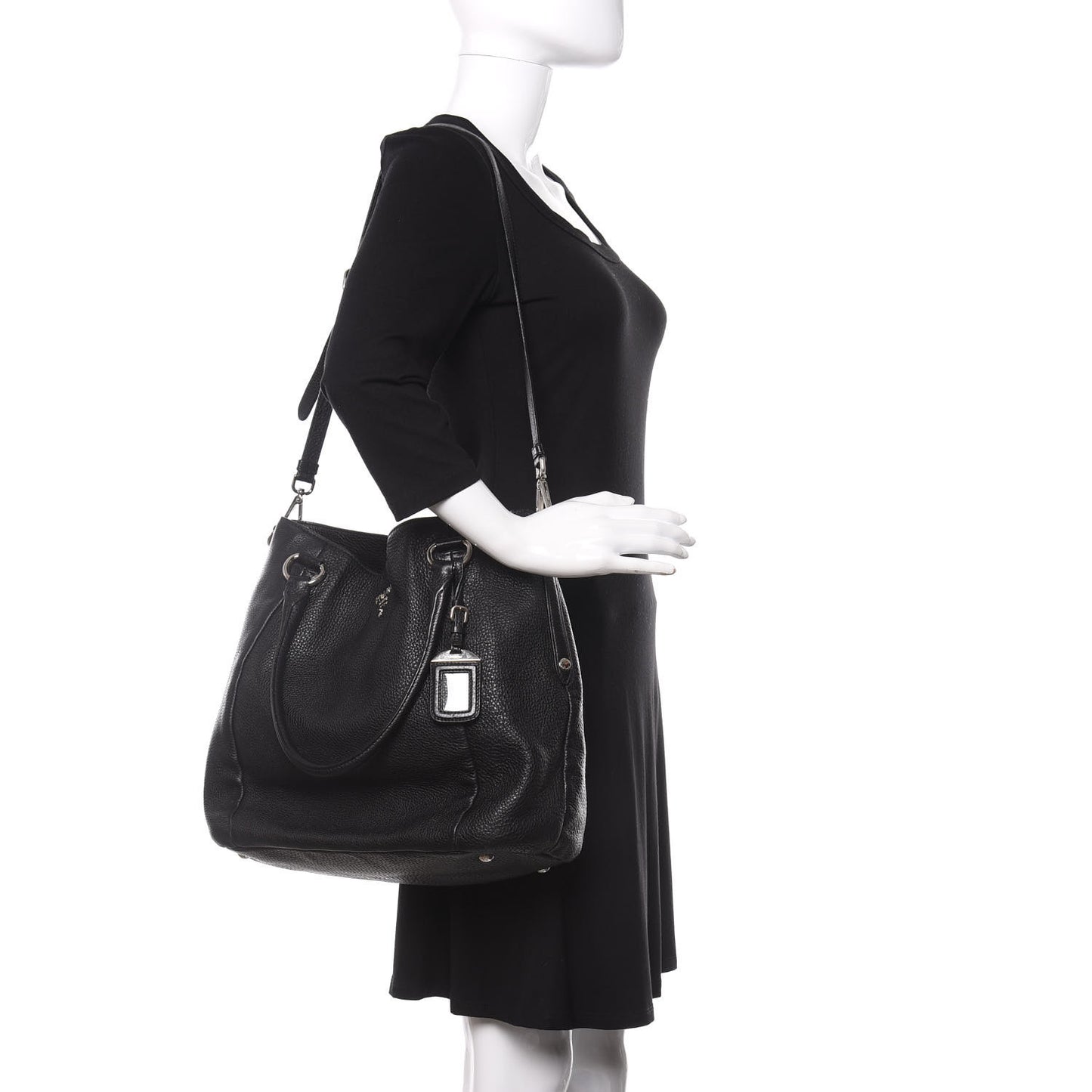 Vitello Daino Tote Black