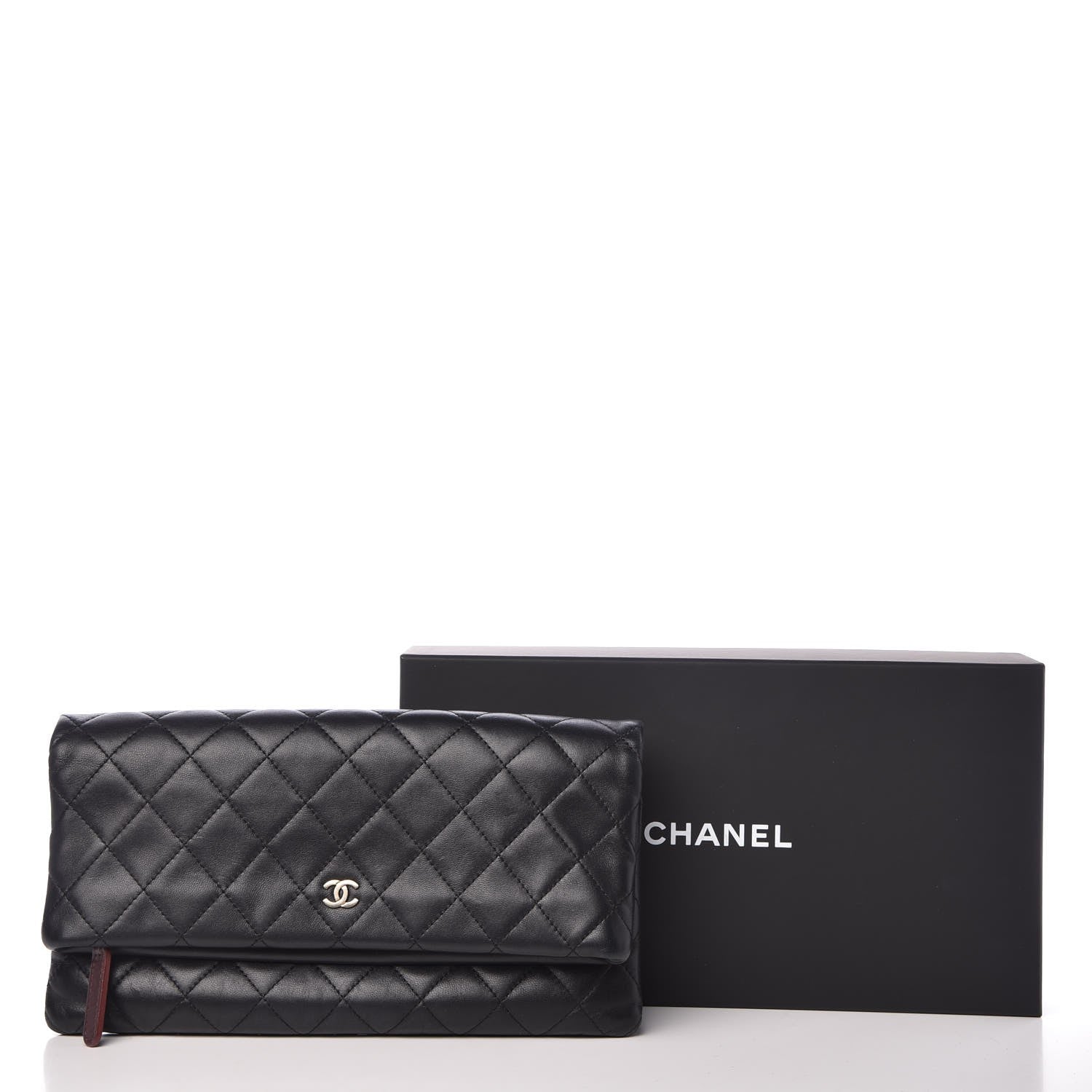 Chanel Lambskin Quilted CC Beauty Clutch Black 9 of 9