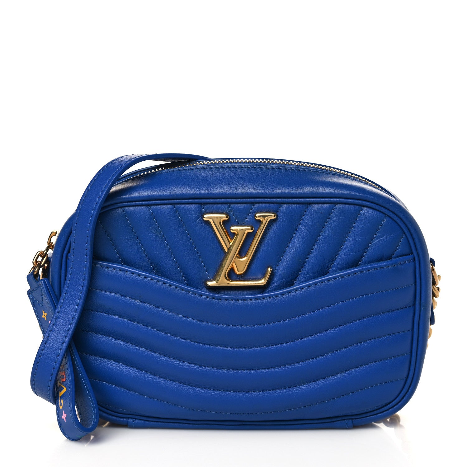 Louis Vuitton Calfskin New Wave Camera Bag Bleu Neon 1 of 8