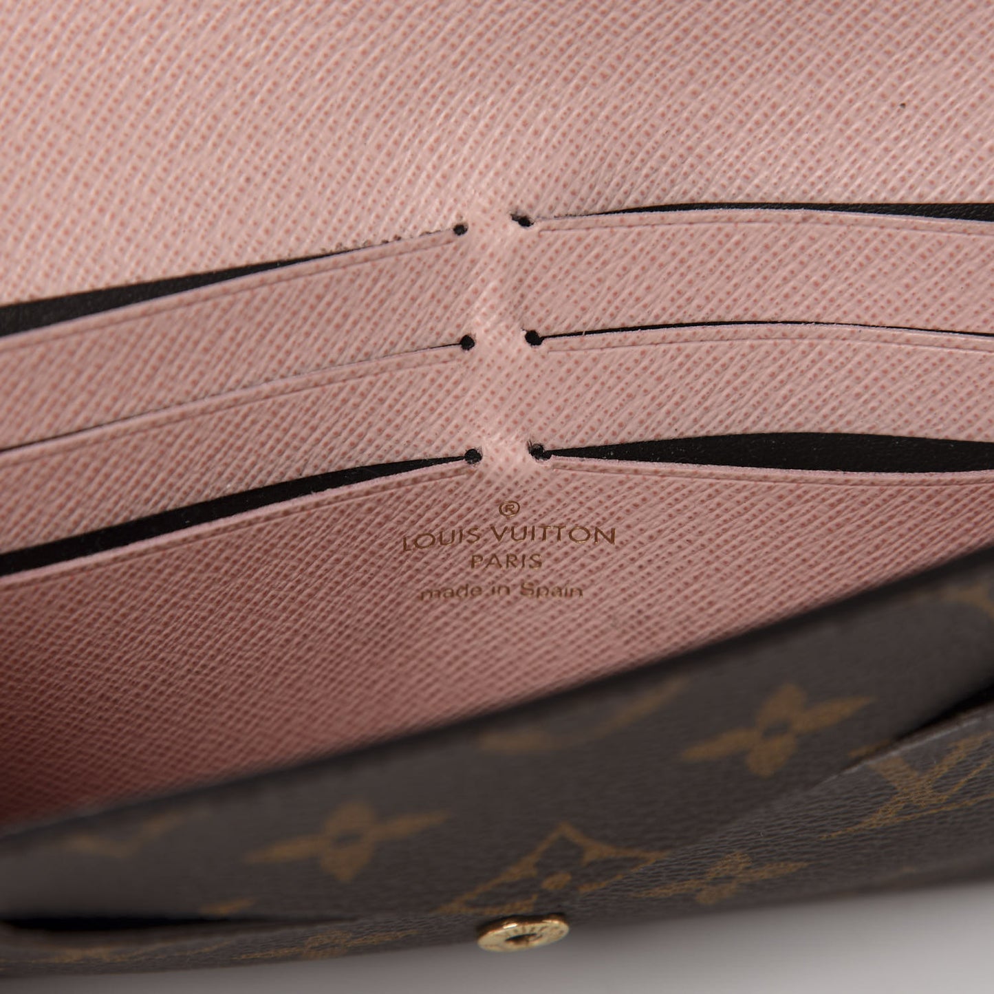 Monogram Jeanne Wallet Rose Ballerine