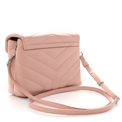 Saint Laurent Calfskin Y Quilted Monogram Toy Loulou Crossbody Bag Tender Pink 3 of 11