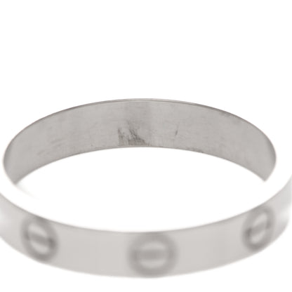 Cartier 18K White Gold 3.5mm LOVE Wedding Band Ring 56 7.5 5 of 6
