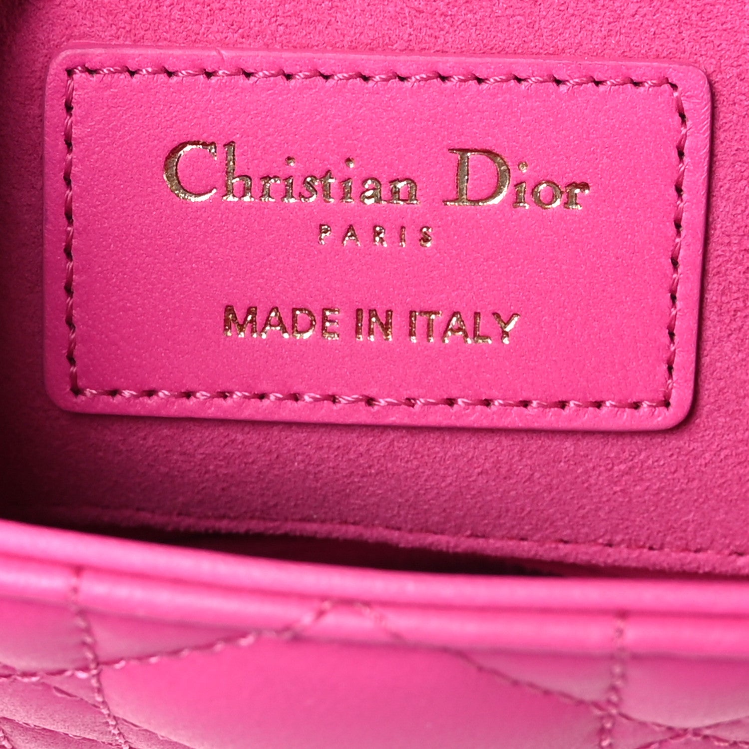 Christian Dior Lambskin Cannage Small Lady D-Joy Fuchsia 6 of 10