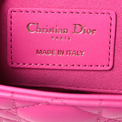 Christian Dior Lambskin Cannage Small Lady D-Joy Fuchsia 6 of 10