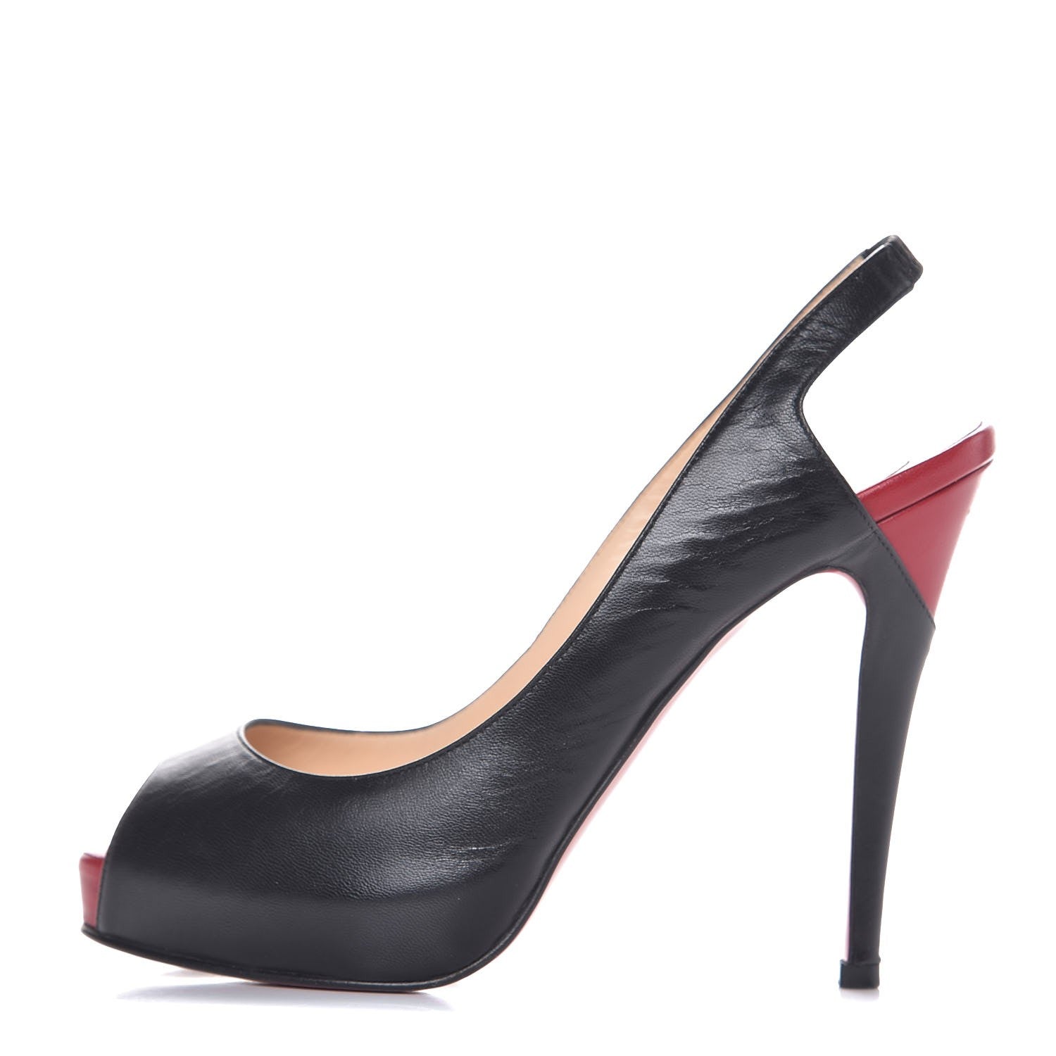 Christian Louboutin Nappa Architek 120 Pumps 36.5 Black Red 1 of 10