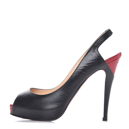 Christian Louboutin Nappa Architek 120 Pumps 36.5 Black Red 1 of 10