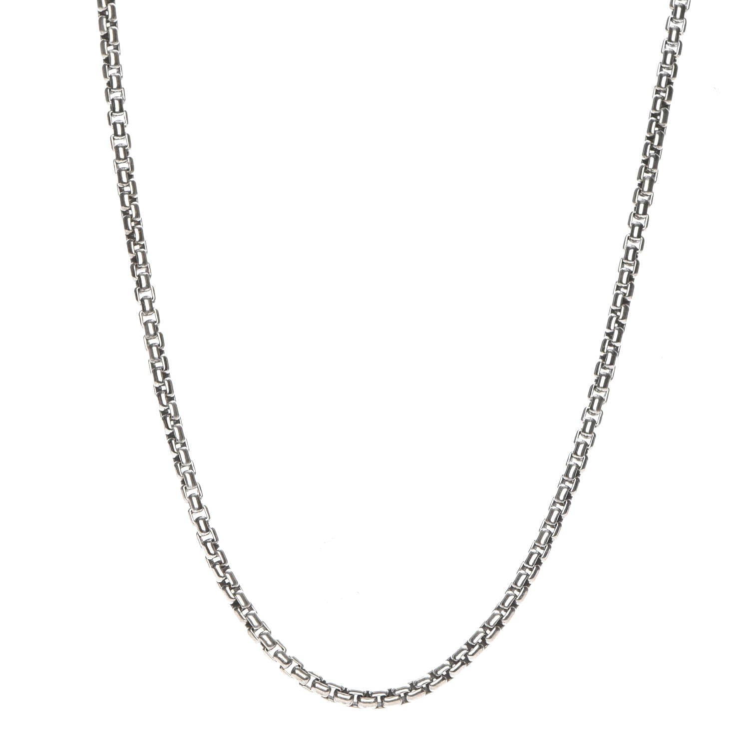 David Yurman Sterling Silver 14K Yellow Gold 3.6mm Box Chain Necklace 18" 1 of 5