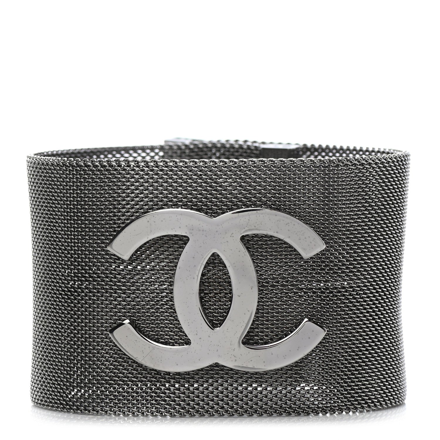 Chanel Metal Mesh CC Bracelet Silver 1 of 4