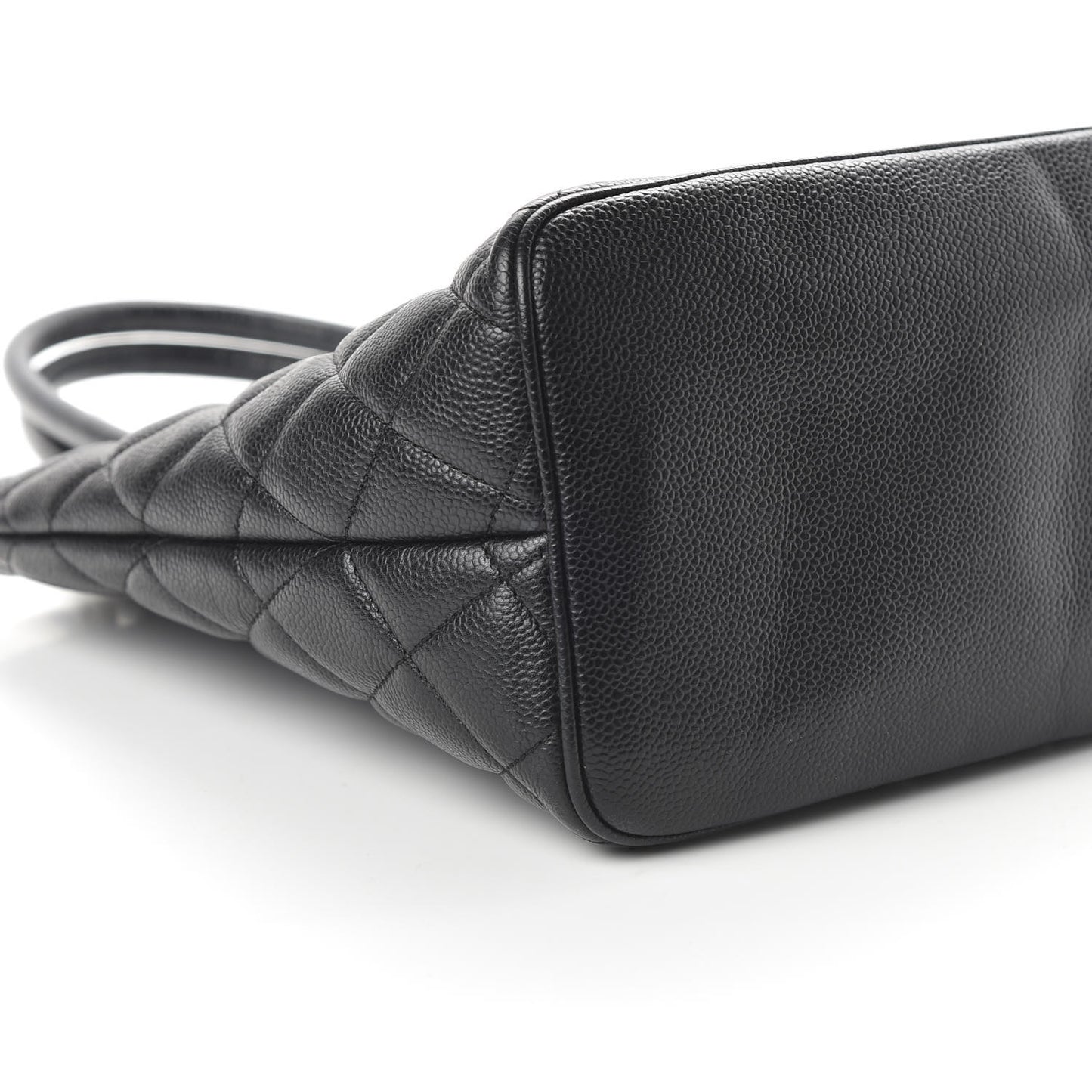 Caviar Quilted Medallion Tote Black