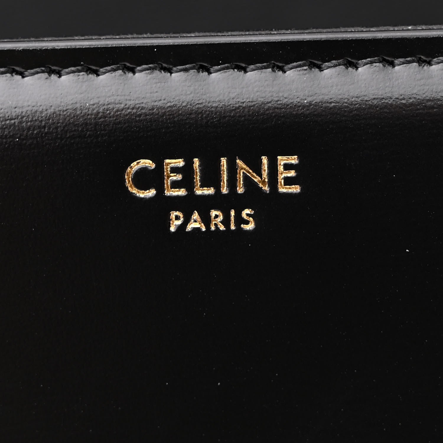 Celine Shiny Calfskin Medium Triomphe Black 8 of 12