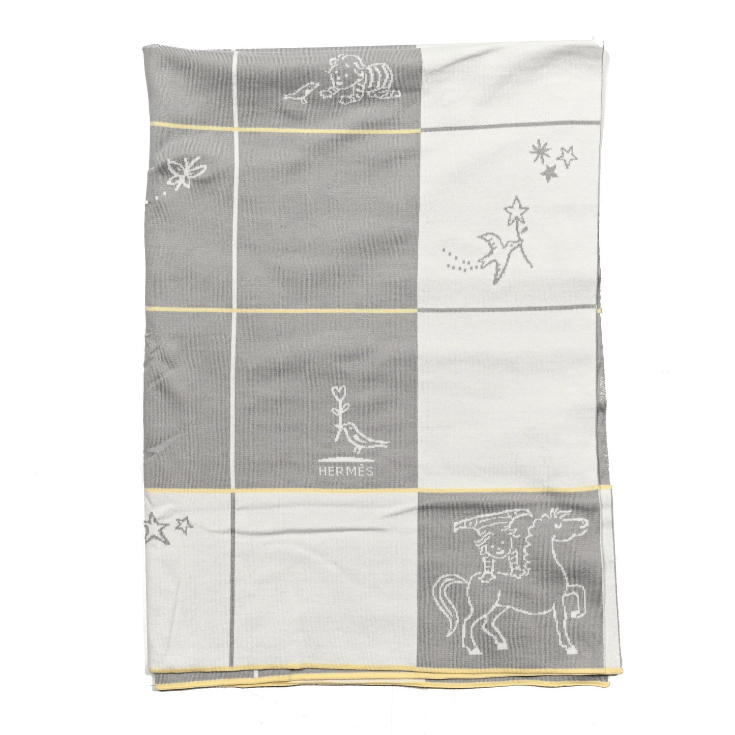 Cotton Cabriole Blanket Gris Perle