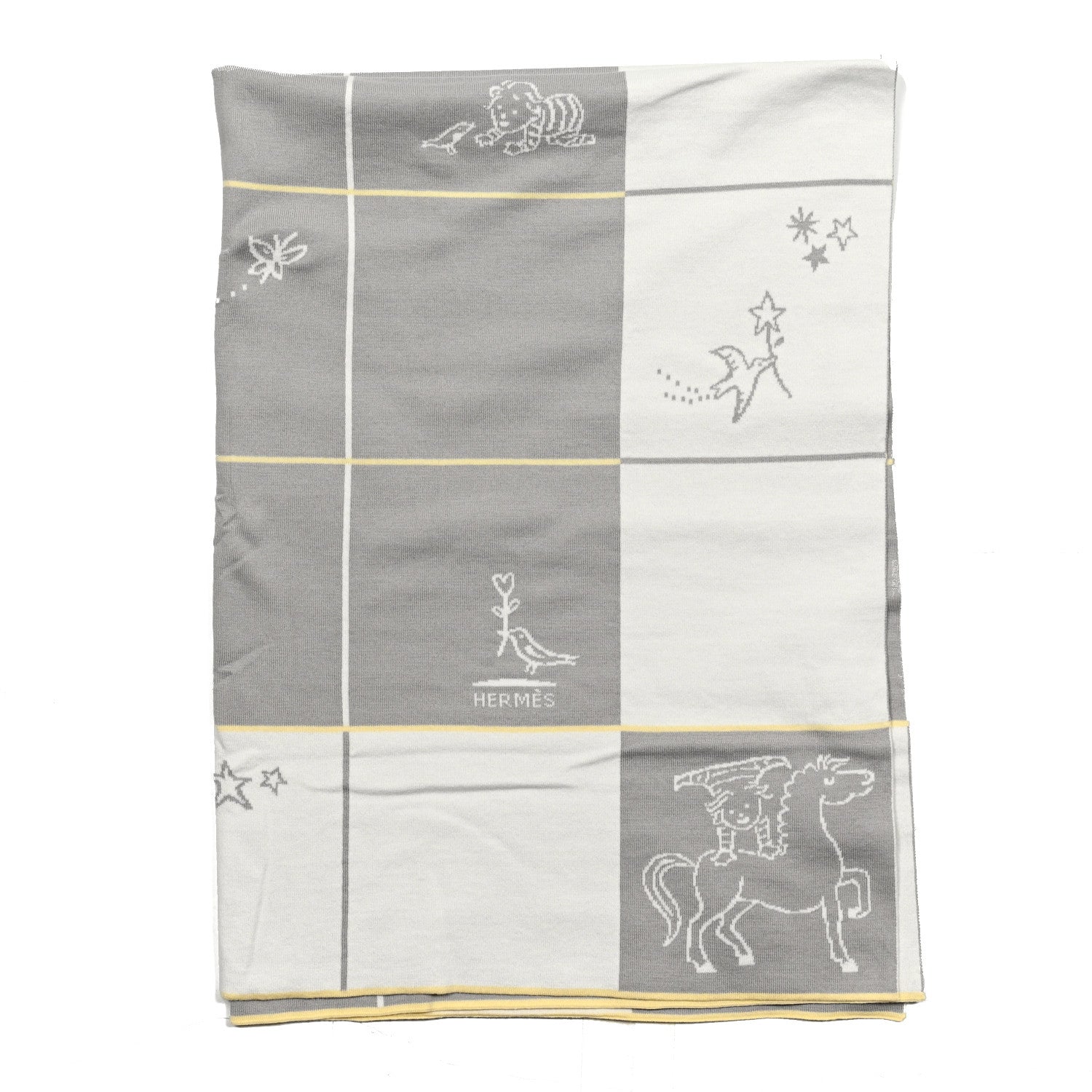 Hermes Cotton Cabriole Blanket Gris Perle 2 of 4