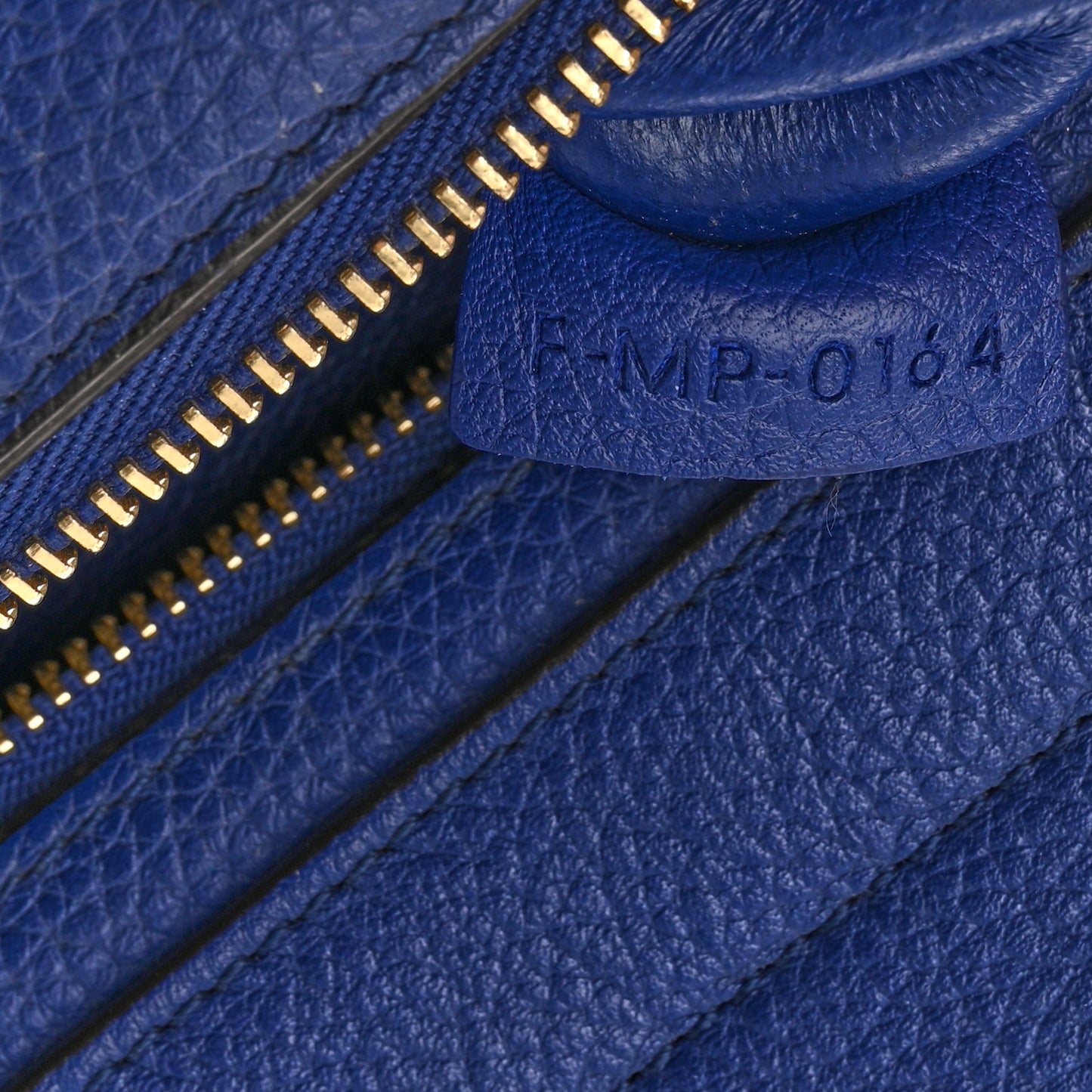 Drummed Calfskin Suede Small Trapeze Indigo