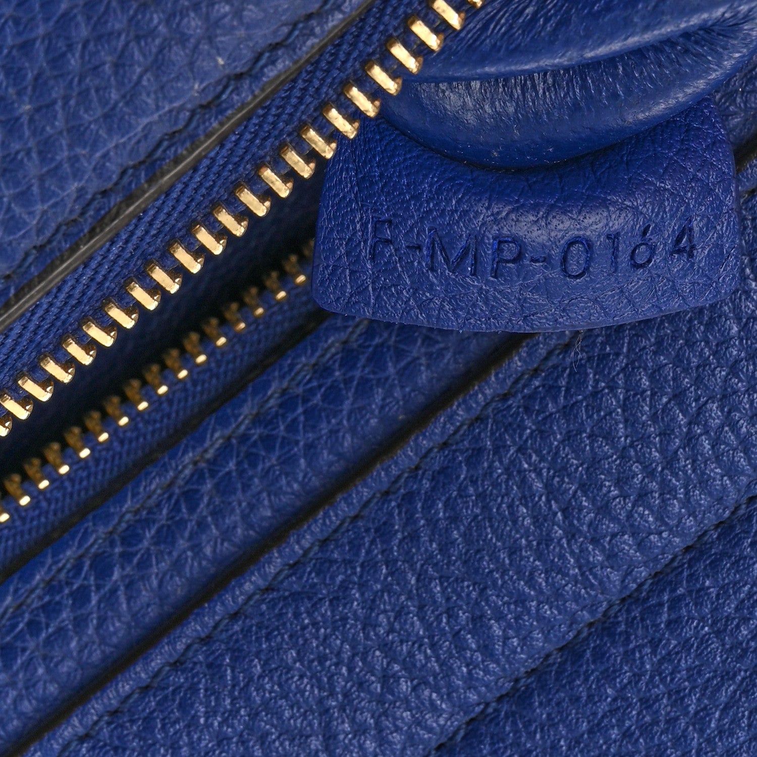 Celine Drummed Calfskin Suede Small Trapeze Indigo 7 of 16
