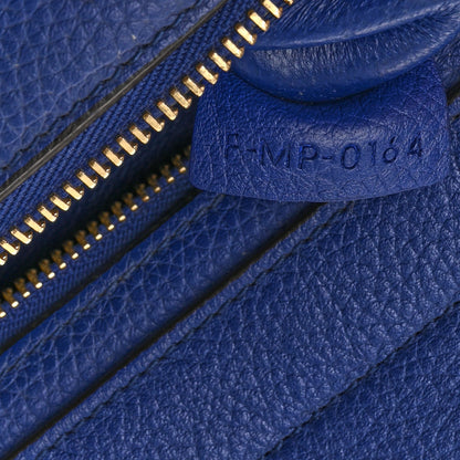 Celine Drummed Calfskin Suede Small Trapeze Indigo 7 of 16