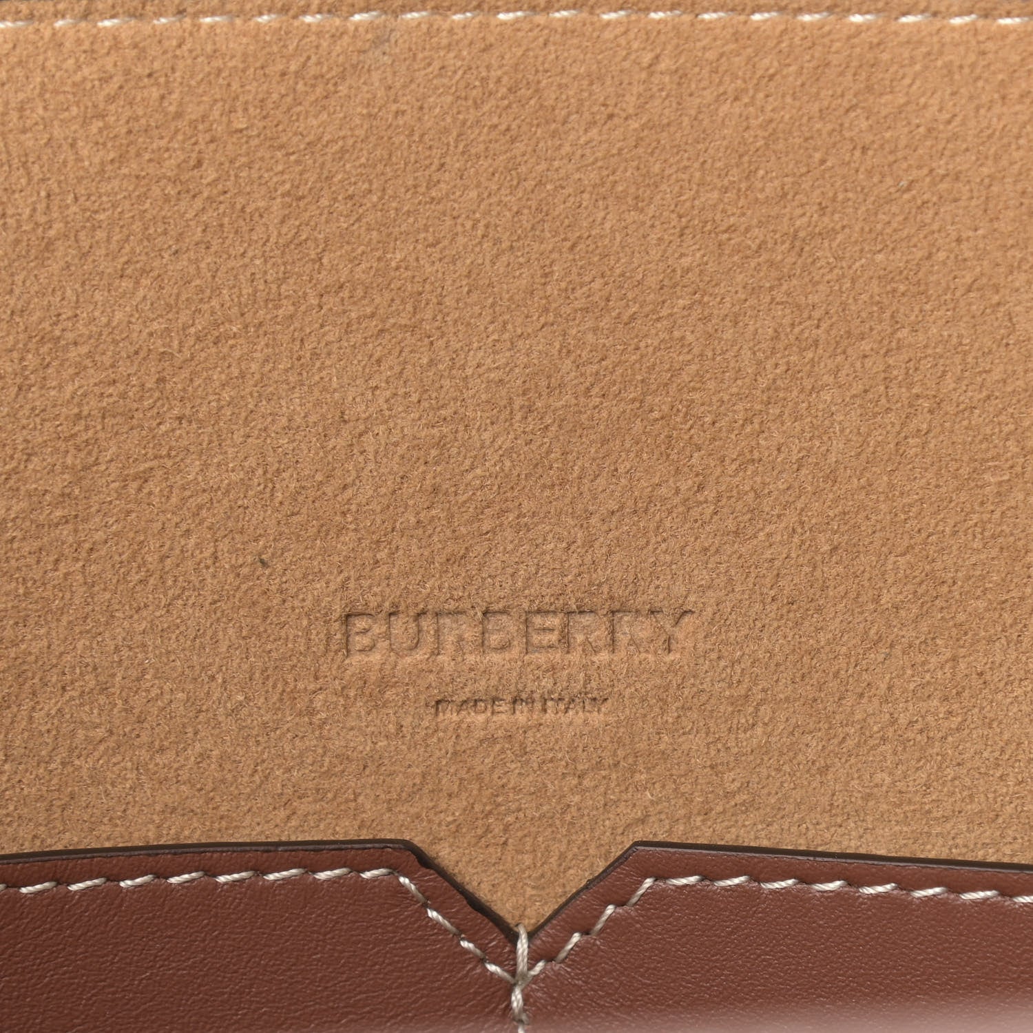 Burberry Soft Calfskin Small Pocket Tote Bag Tan 6 of 10