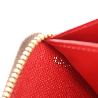 Louis Vuitton Damier Ebene Clemence Wallet Cherry 7 of 10