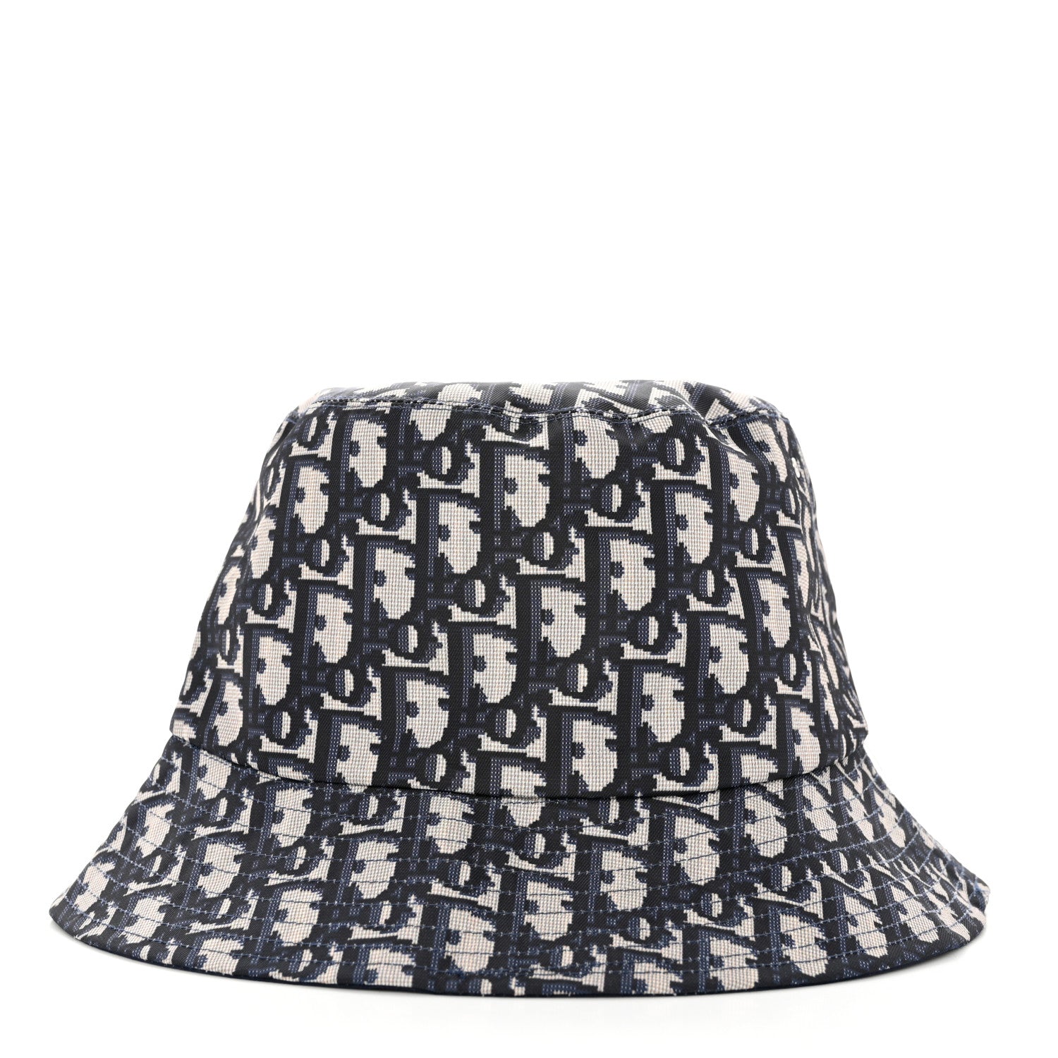 Christian Dior Polyester Cotton Oblique Teddy-D Brim Bucket Hat 57 Blue 3 of 8