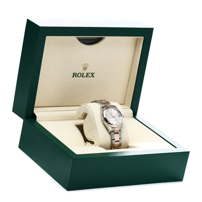 Rolex Stainless Steel 18K Everose Gold Diamond 31mm Oyster Perpetual Datejust Watch Silver 278241 5 of 5