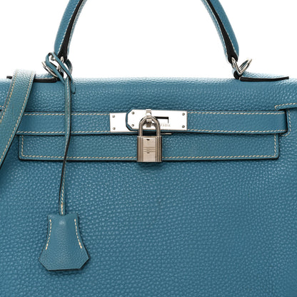 Hermes Togo Kelly Retourne 28 Blue Jean 8 of 11