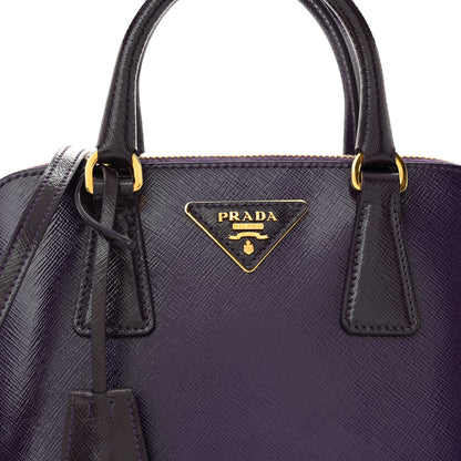 Prada Saffiano Vernice Small Promenade Tote Viola 8 of 12