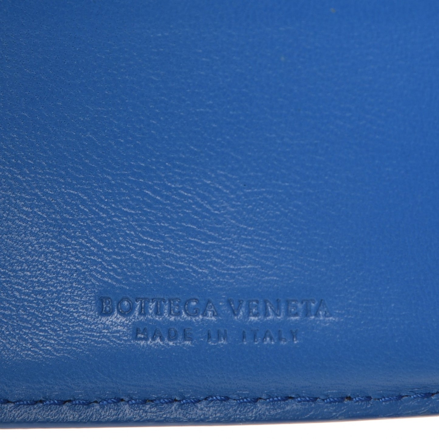 Nappa Intrecciato Continental Wallet Blue